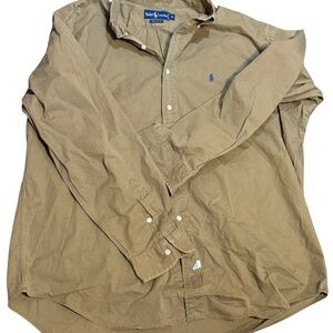 Ralph Lauren Brown Button Down‎ Shirt Men’s XL Long Sleeve Cotton